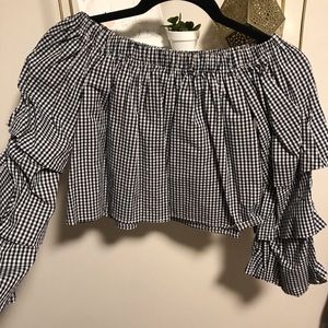 Gingham Across the shoulder